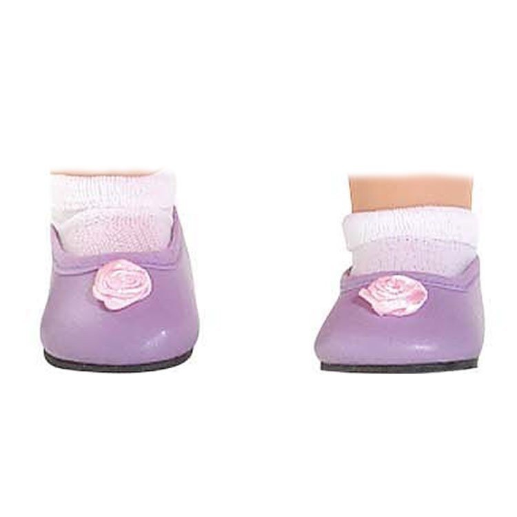 Poupées Paola Reina Compléments 45 cm - Soy Tú - Chaussures lilas avec fleur