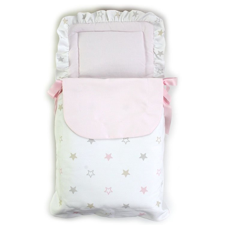 Saco estrellas rosa cochecito Arrue y Bebelux