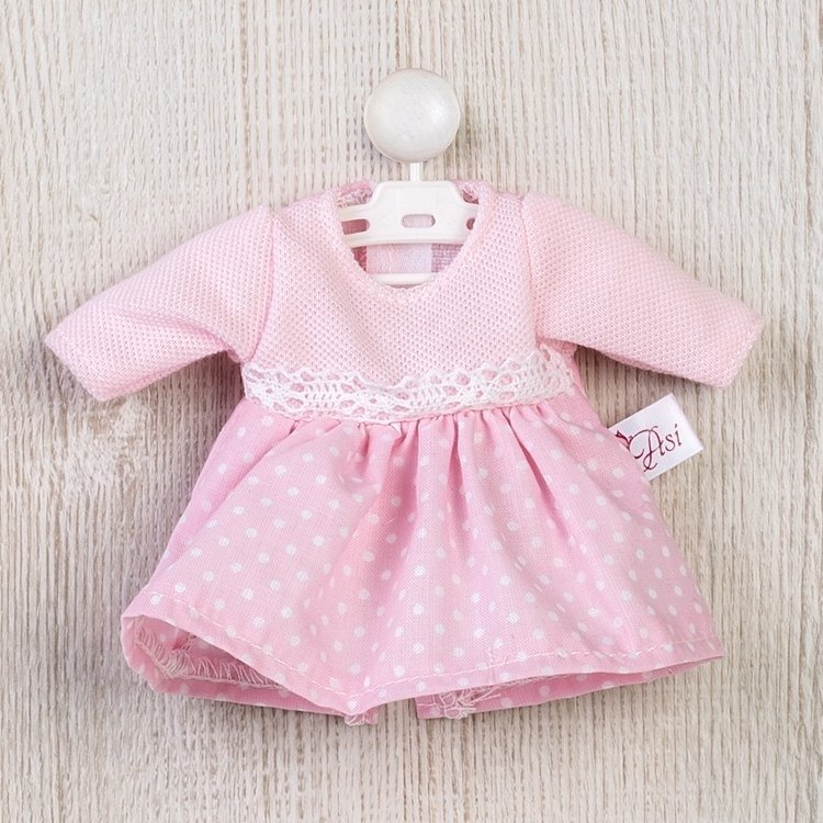 Tenue de poupée Así 20 cm - Robe rose à pois blancs pour poupée Bomboncín