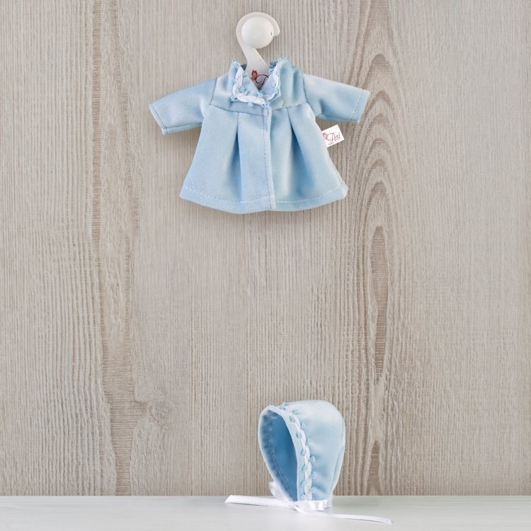 Tenue pour poupée Así 20 cm - Manteau en velours bleu pour poupée Bomboncín