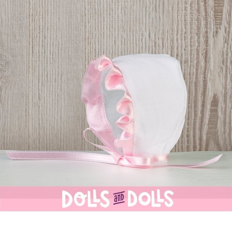 Tenue pour poupée Así 20 cm - Robe en organza blanc et rose pour poupée Bomboncín