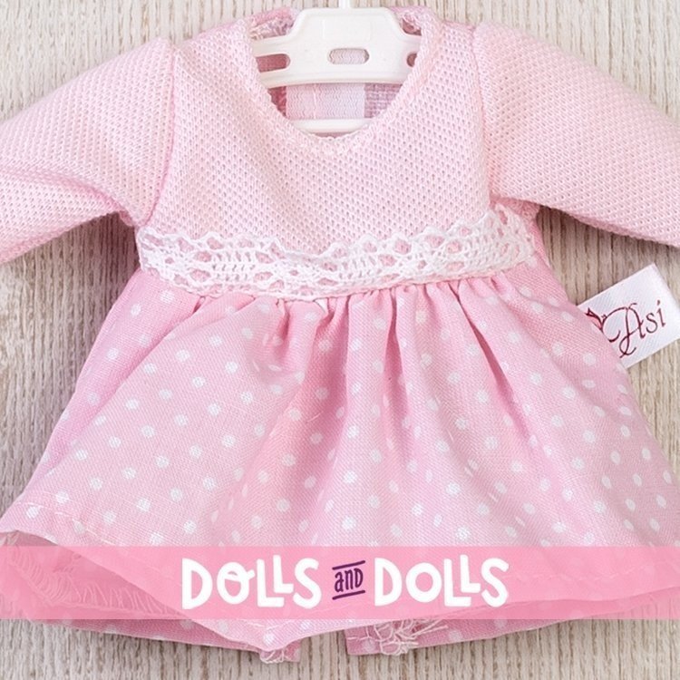 Tenue de poupée Así 20 cm - Robe rose à pois blancs pour poupée Bomboncín