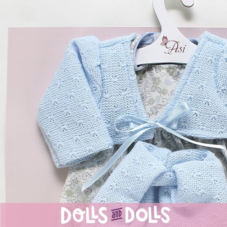 Tenue pour poupée Así 36 cm - Barboteuse imprimée de fleurs avec veste bleue pour Koke
