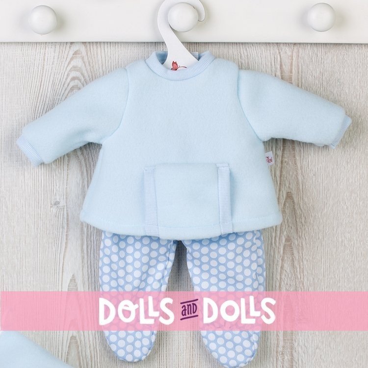 Tenue pour poupée Así 36 cm - Ensemble sweat bleu clair avec poche pour poupée Koke