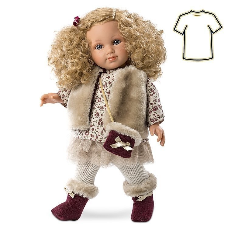 Vêtements pour poupées Llorens 35 cm - Ensemble fleurs Burdeos