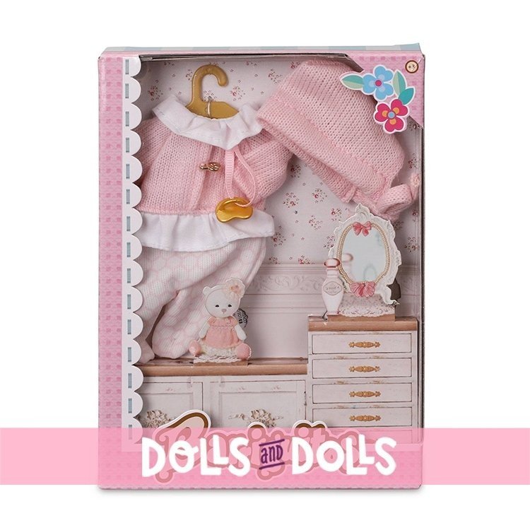 Accessoires pour poupée Barriguitas Classic 15 cm - Vêtements sur cintre - Ensemble à capuche rose clair
