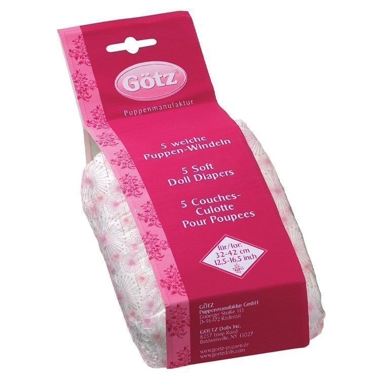 Compléments pour poupée Götz 42-50 cm - Nappies Happy Flower
