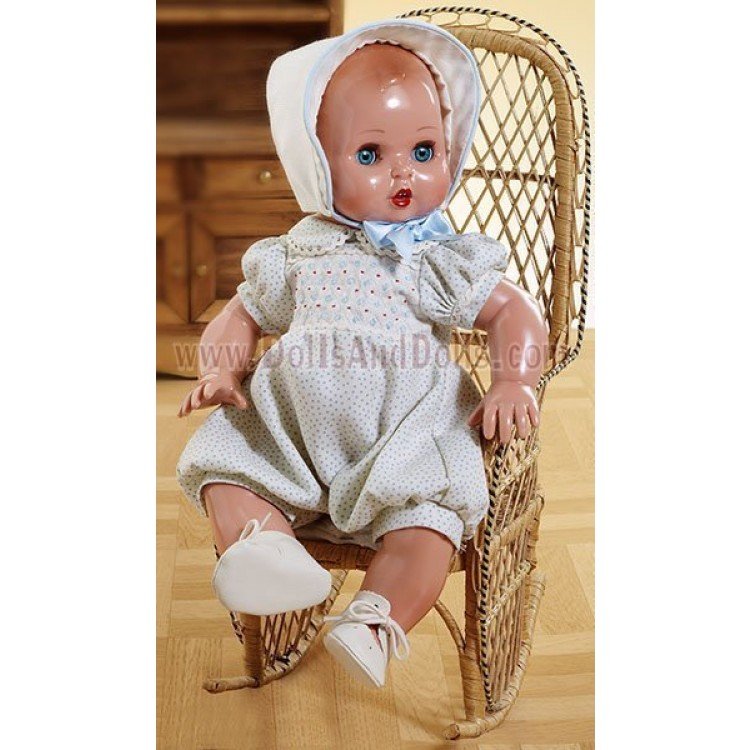 Barboteuse bébé Juanín à pois et capuche beige