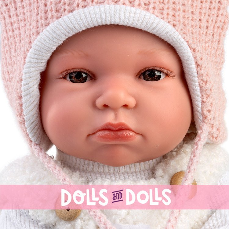 Poupée Llorens 38 cm - Lara crybaby avec une tenue d'hiver