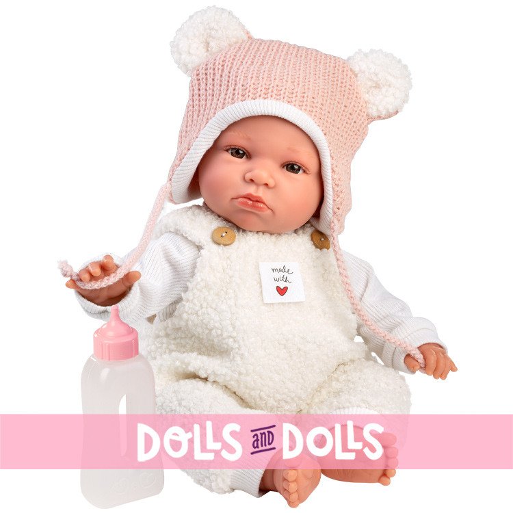 Poupée Llorens 38 cm - Lara crybaby avec une tenue d'hiver