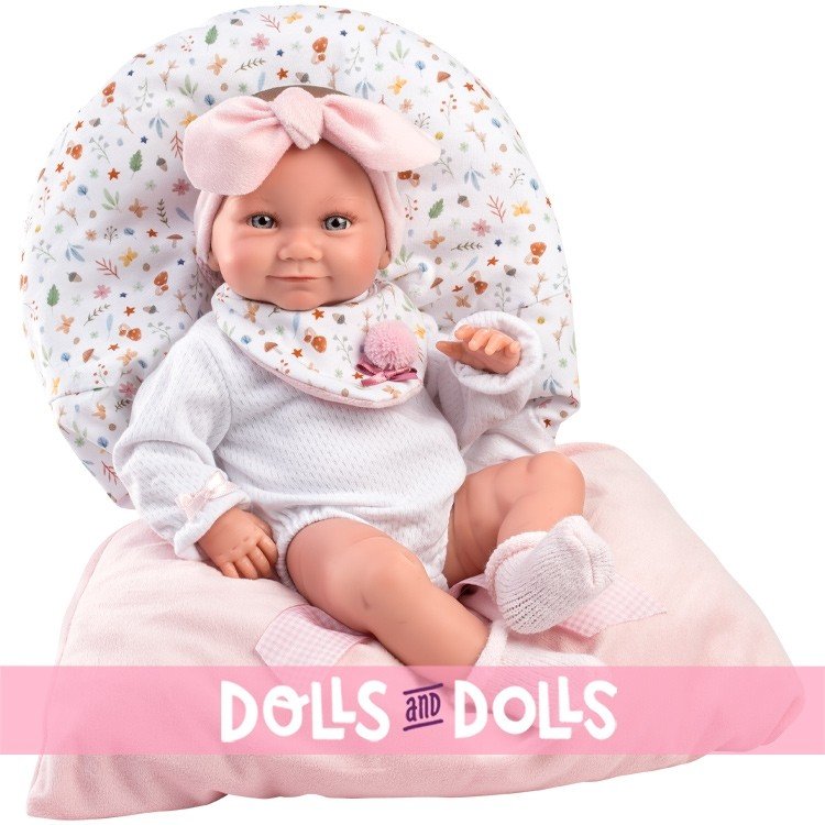 Poupée Llorens 40 cm - Tina nouveau-né avec un sac de couchage rose