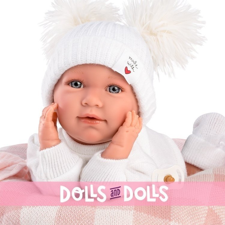 Poupée Llorens 40 cm - Nouveau-né Mimi crybaby avec broderie de la lune