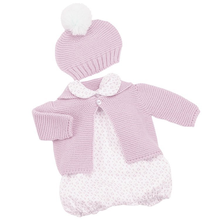 Robe pour poupée Marina & Pau 45 cm - Reborn - Ensemble tricoté rose