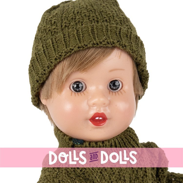 Poupée Mini Juanín Pérez 21 cm - Avec pull vert et bonnet