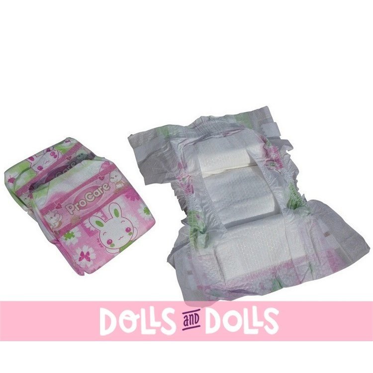 Accessoires pour poupées-bébés 40-45 cm - Lot de 3 couches