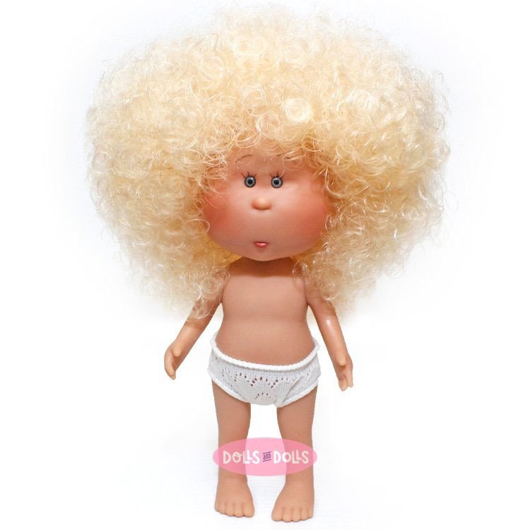 Poupée Nines d'Onil 23 cm - Little Mia aux cheveux blonds bouclés - Sans vêtements