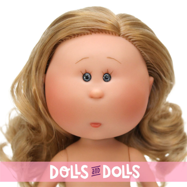 Poupée Nines d'Onil 23 cm - Little Mia aux cheveux blonds ondulés - Sans vêtements
