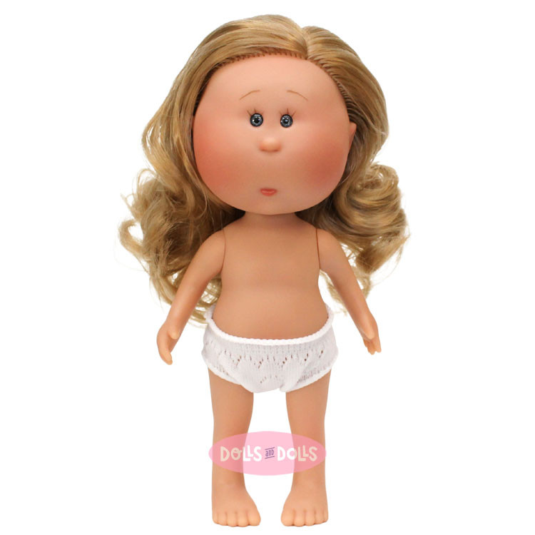 Poupée Nines d'Onil 23 cm - Little Mia aux cheveux blonds ondulés - Sans vêtements