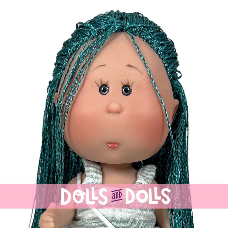 Poupée Nines d'Onil 23 cm - Little Mia aux tresses bleues