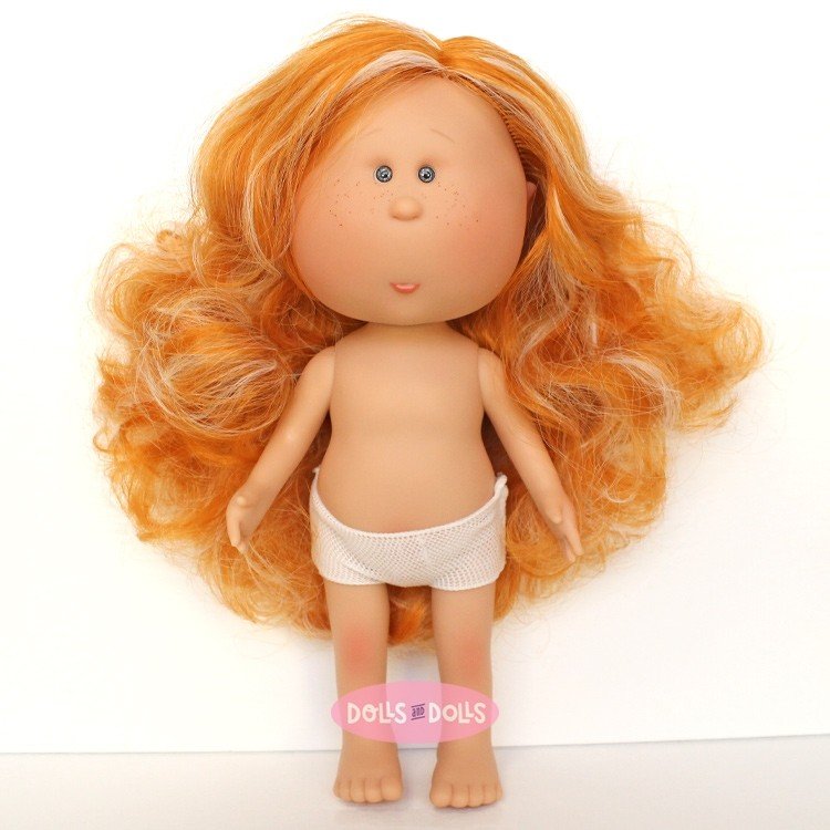 Poupée Nines d'Onil 30 cm - EXCLUSIF - Mia aux cheveux orange avec mèches - Sans vêtements