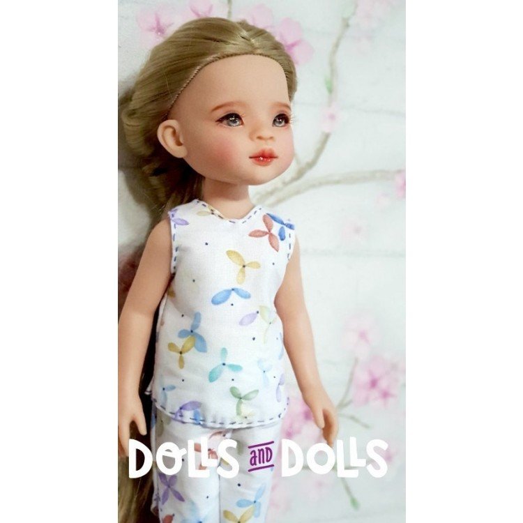 Patron téléchargeable Dolls And Dolls pour poupées Las Amigas - Short avec chemisier