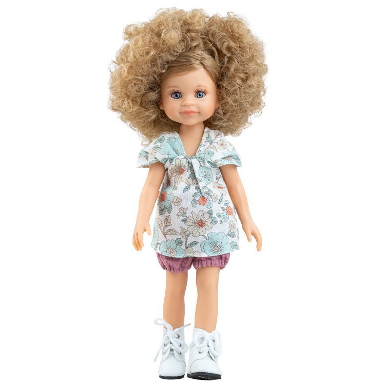 Poupée Paola Reina 32 cm - Las Amigas - Cleo avec un t-shirt à fleurs estival