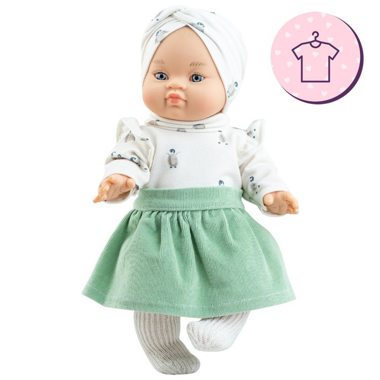 Ensemble pour poupée Paola Reina 34 cm - Gordis - Johana - Robe à motifs pingouins