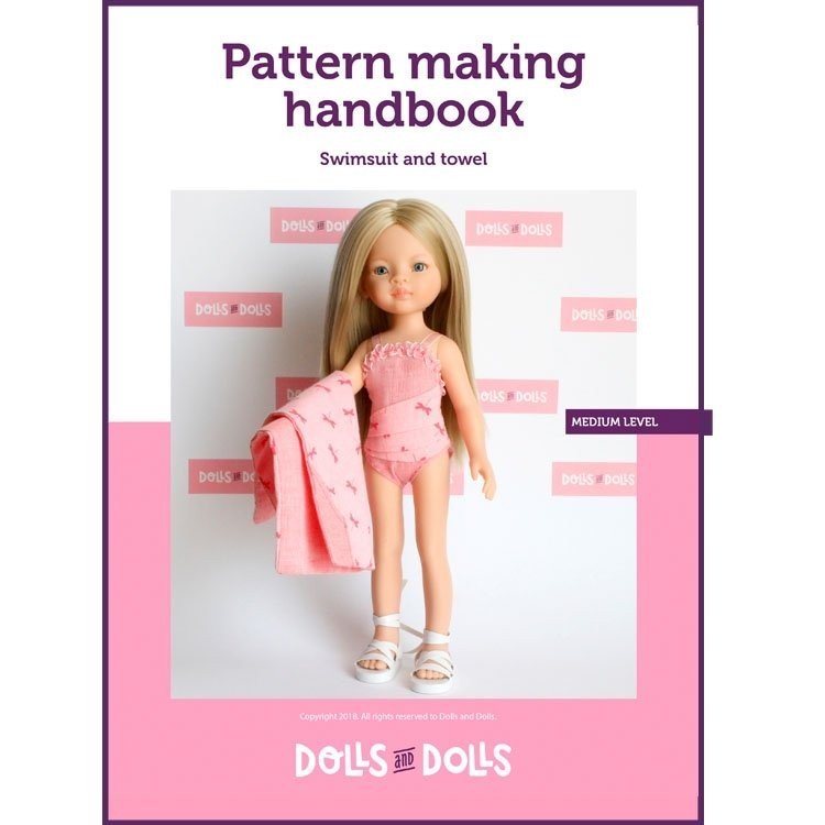 Patron téléchargeable Dolls And Dolls pour poupées Las Amigas - Maillot de bain avec serviette