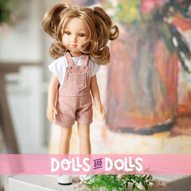 Poupée Reina del Norte 32 cm - Elina en combinaison de denim rose
