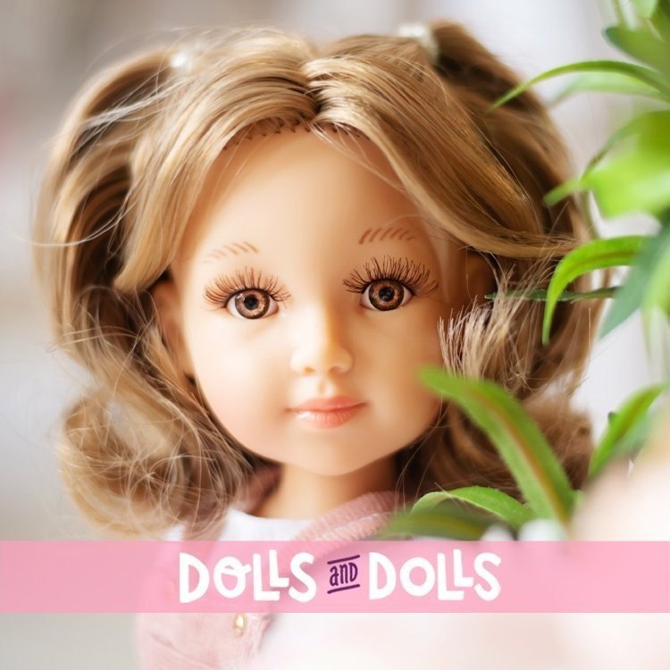 Poupée Reina del Norte 32 cm - Elina en combinaison de denim rose
