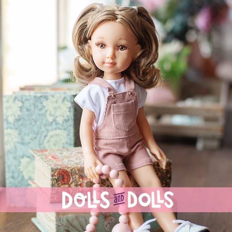 Poupée Reina del Norte 32 cm - Elina en combinaison de denim rose