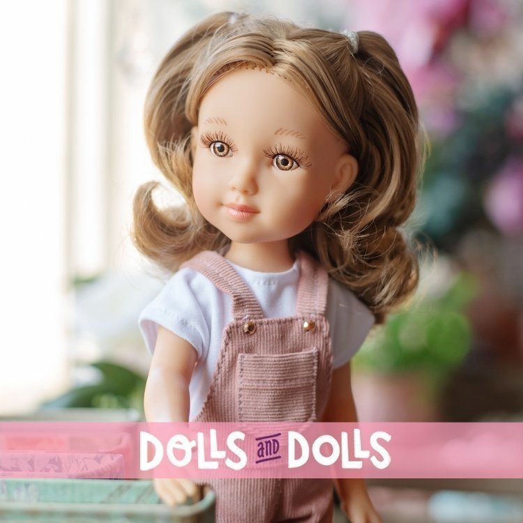 Poupée Reina del Norte 32 cm - Elina en combinaison de denim rose