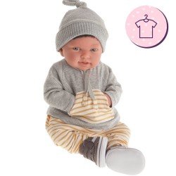 Tenue pour poupée Antonio Juan 40 - 42 cm - Collection Sweet Reborn - Ensemble de sport avec bonnet