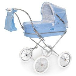 Housse de pluie bleu clair pour landau de poupée ronde Bebelux