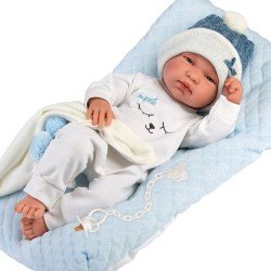 Poupée Llorens 43 cm - Tino nouveau-né avec coussin