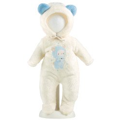 Vêtements pour poupées Llorens 42 cm - Pyjama ours blanc et bleu ciel