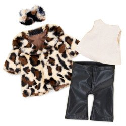 Ensemble pour poupée Lucky Doggy 37 cm - Veste imprimée, t-shirt et pantalon