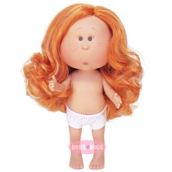 Poupée Nines d'Onil 30 cm - Mia aux cheveux orange avec mèches - Sans vêtements