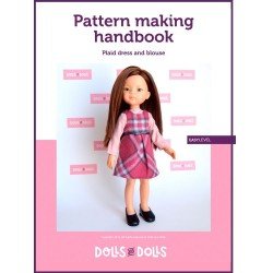 Patron téléchargeable Dolls And Dolls pour poupées Las Amigas - Robe à carreaux avec chemisier