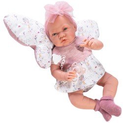 Poupée Antonio Juan 42 cm - Nouveau-né avec coussin papillon