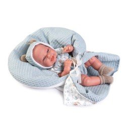 Poupée Antonio Juan 33 cm - Nouveau-né bébé Clar couple avec berceuse