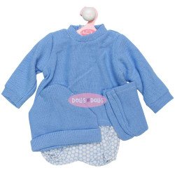 Tenue pour poupée Antonio Juan 52 cm - Collection Mi Primer Reborn - Ensemble bleu avec chapeau et chaussons