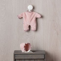 Tenue pour poupée Así 20 cm - Ensemble en velours rose pour poupée Nené
