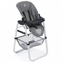 Chaise haute pour poupées jusqu'à 55 cm - Bayer Chic 2000 - Denim gris