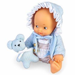 Poupée classique Barriguitas 15 cm - Ensemble bébé avec vêtements bleus