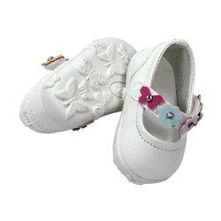 Compléments pour poupée 42-50 cm - Chaussures blanches à fleurs