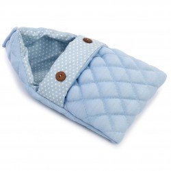 Compléments pour poupée Así 20 cm - Petit sac de couchage bleu avec étoiles blanches