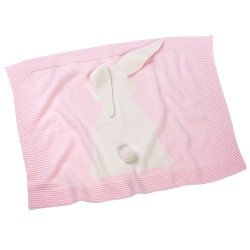 Compléments pour poupées Llorens 42 cm - Couverture petit lapin rose