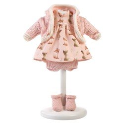 Vêtements pour poupées Llorens 33 cm - Ensemble de petits renards avec veste et chaussettes