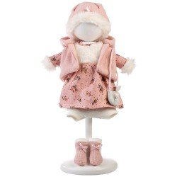 Vêtements pour poupées Llorens 40 cm - Robe à fleurs avec gilet à capuche, sac et chaussettes